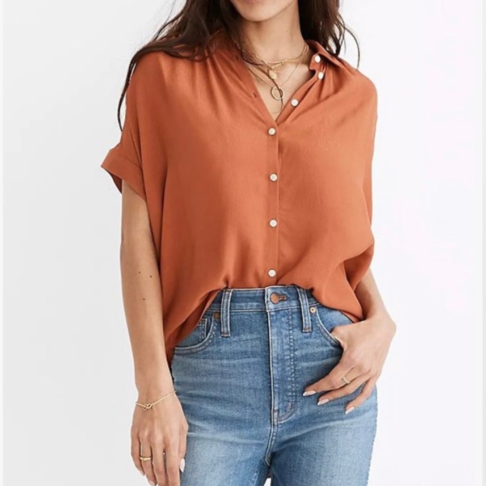 Madewell Afterglow Central Short-Sleeve Button-Up